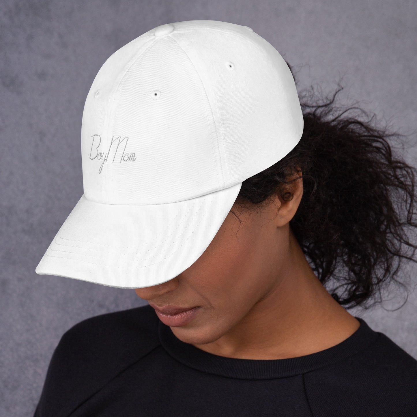 Triple White BoyMom hat