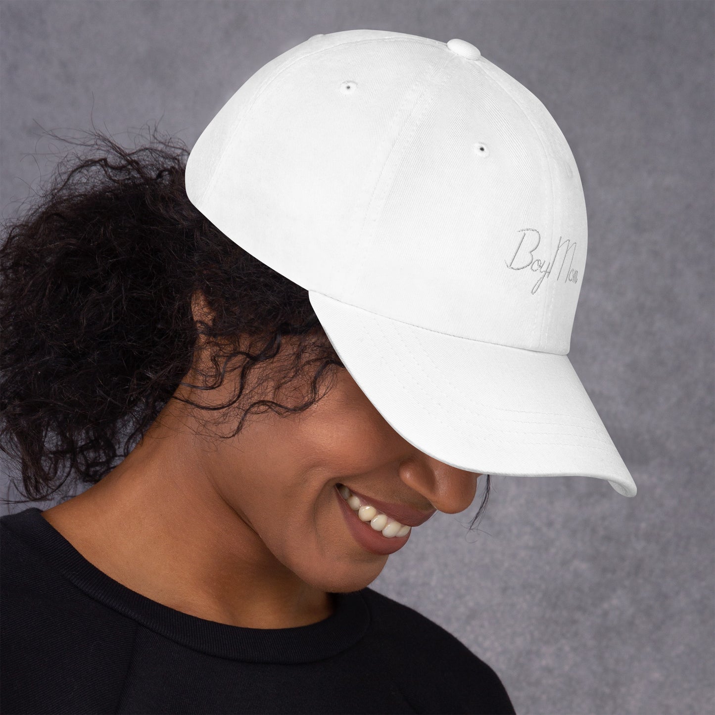 Triple White BoyMom hat