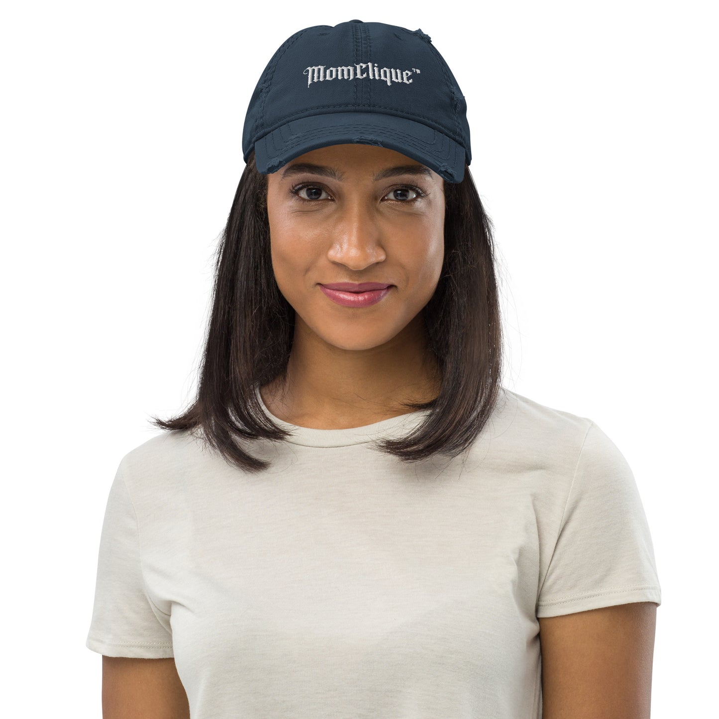 MomClique Distressed Mom Hat