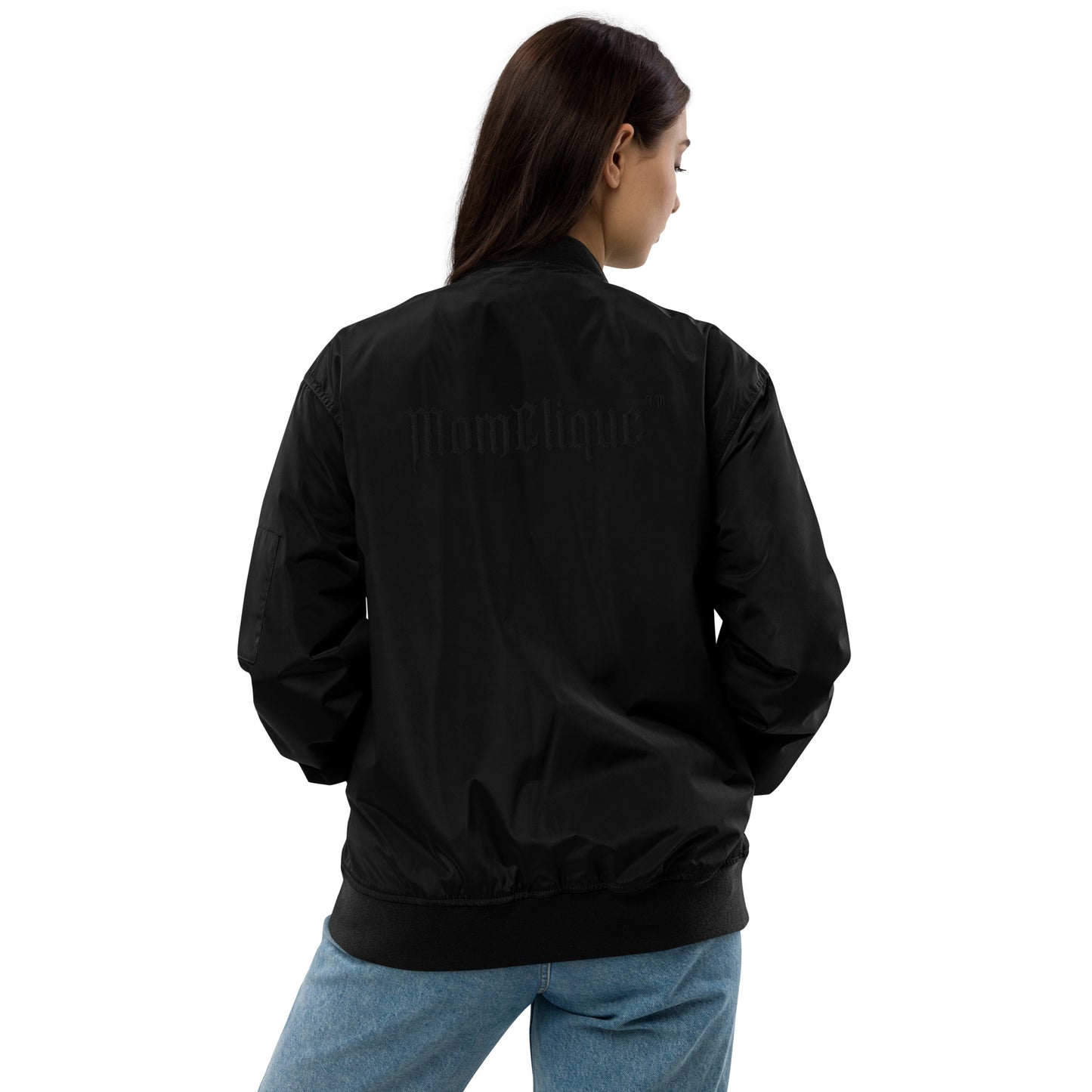 MomClique Triple Black Premium Bomber Jacket