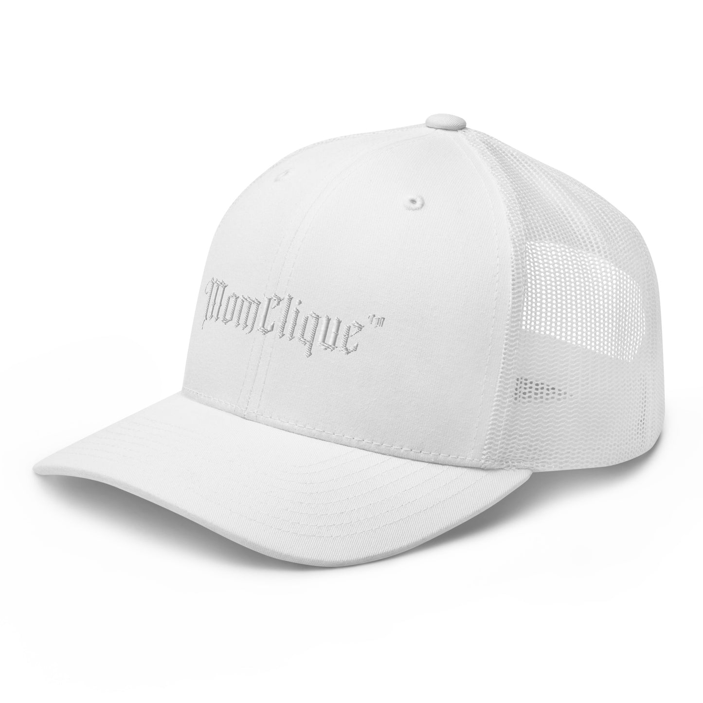 Triple White MomClique Trucker