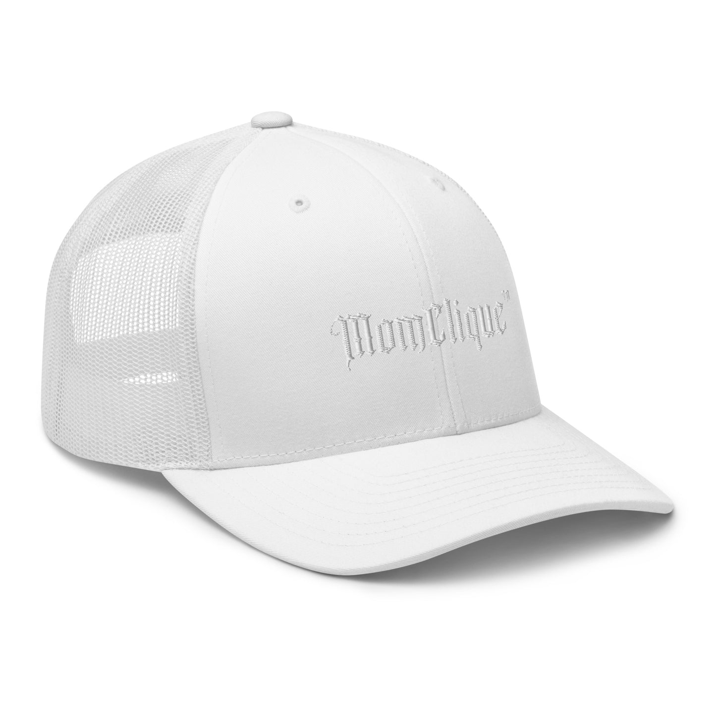 Triple White MomClique Trucker