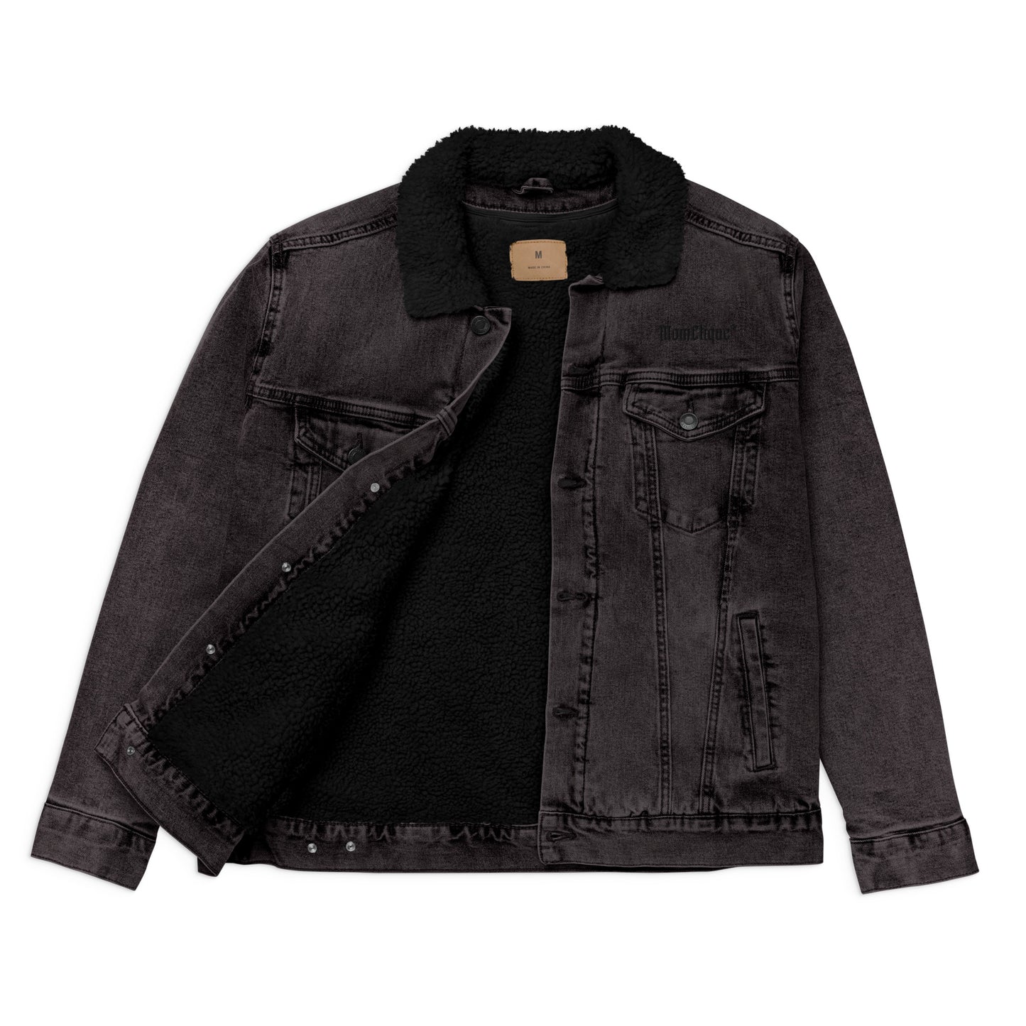 MomClique Unisex denim sherpa jacket