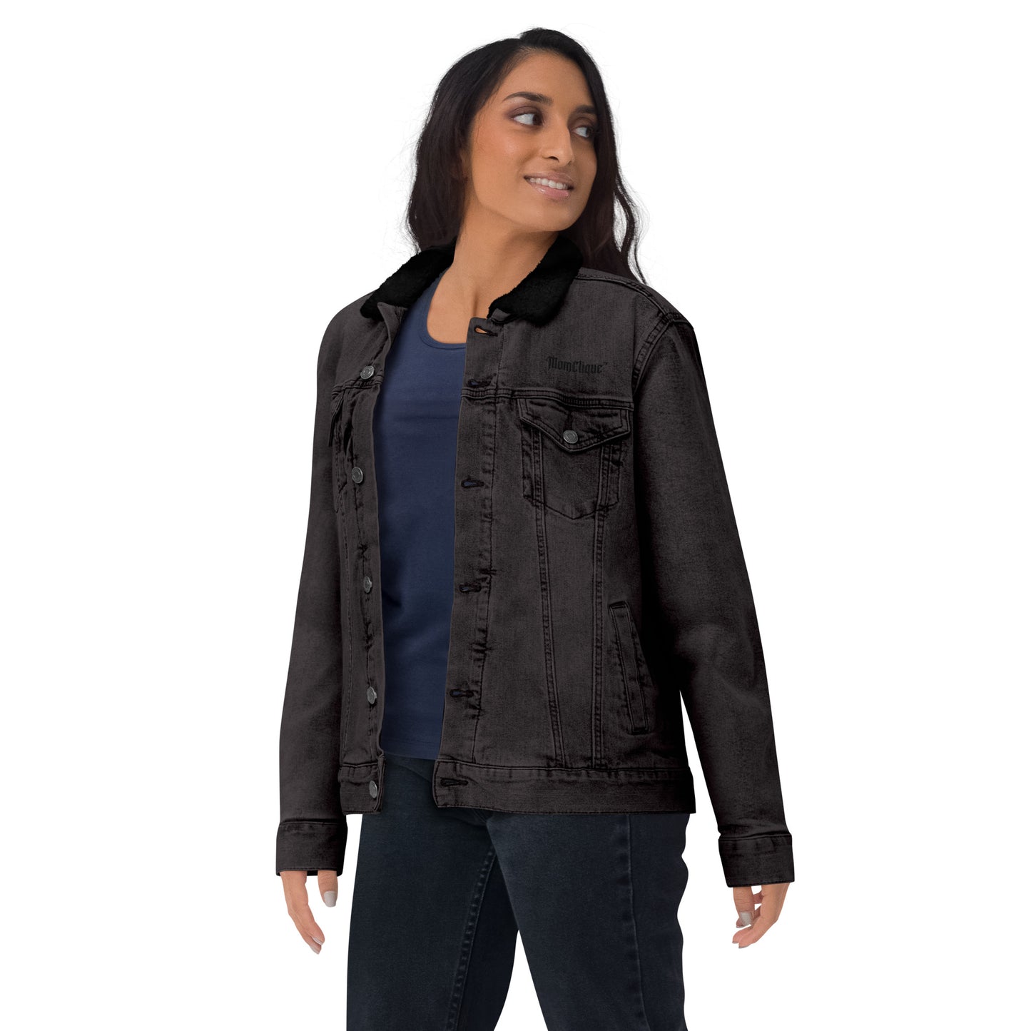 MomClique Unisex denim sherpa jacket