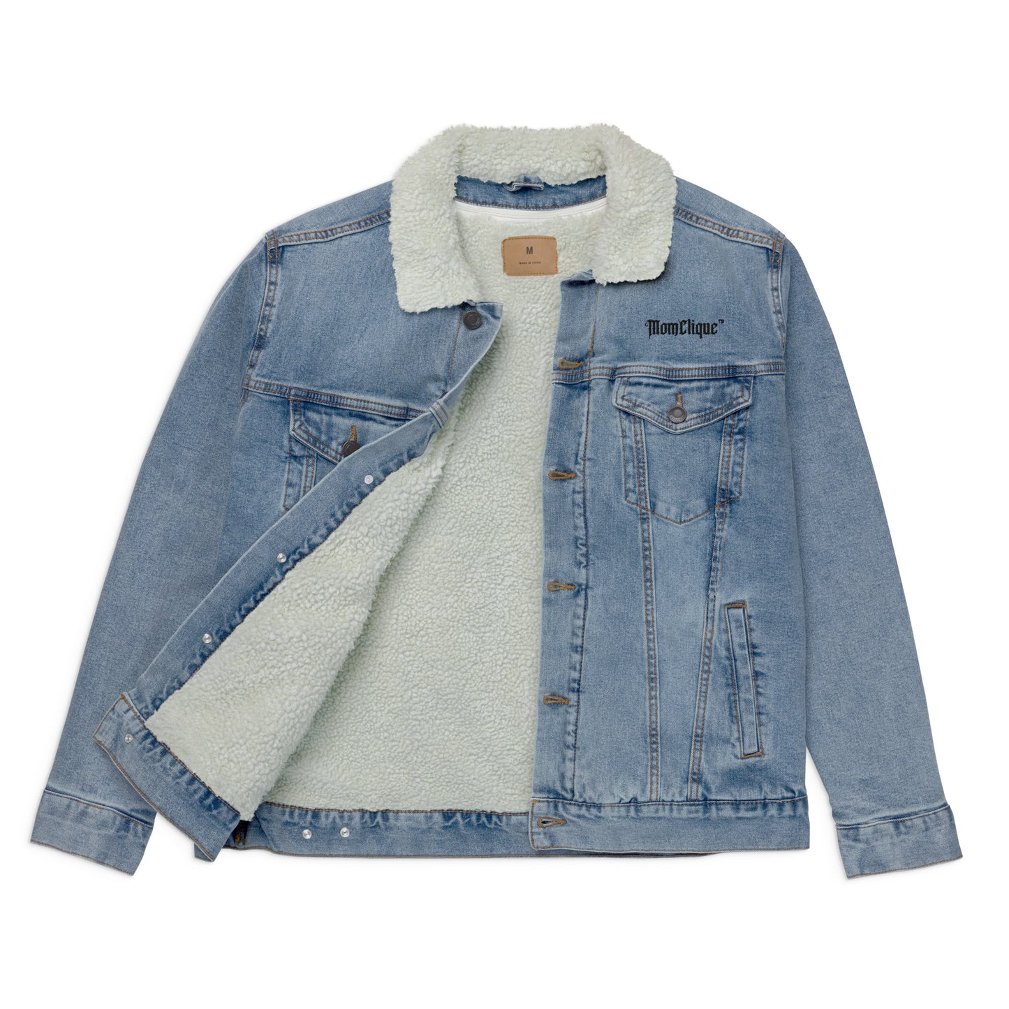 MomClique Unisex denim sherpa jacket